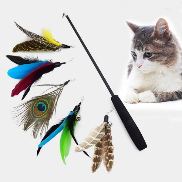 

cat toys funny pet three-section telescopiccat stick without head supplies .
