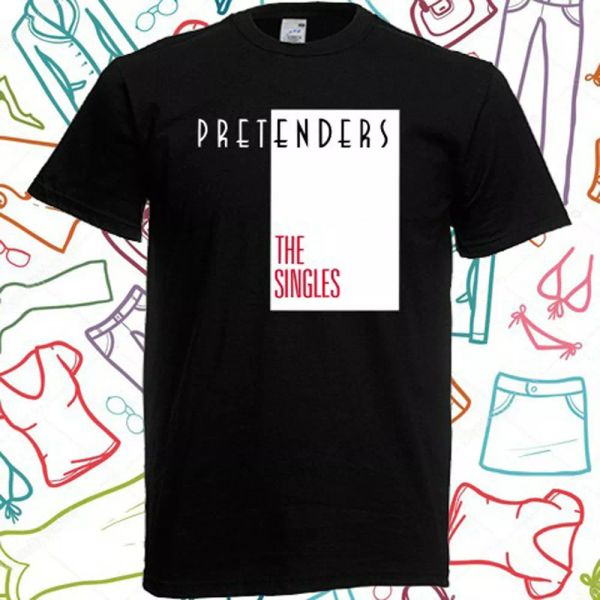 

the pretenders the singles men's black t-shirt size s to 3xl, White;black