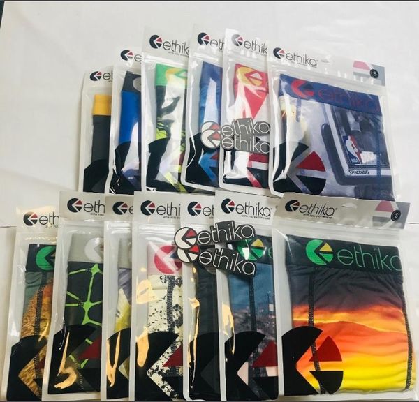 

designer luxury ethika men's underwear boxers men's underpants 100% cotton ethika soft boxers, Black;white