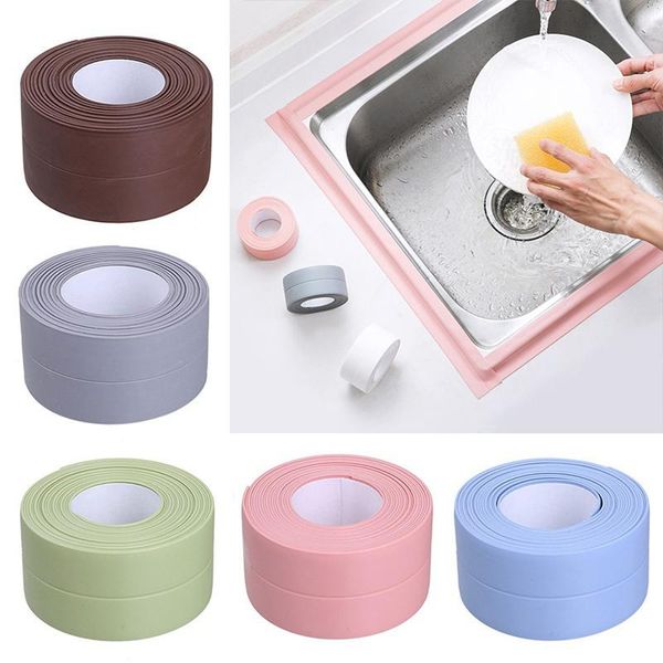 

wall stickers 3.2m * 3.8cm waterproof anti-mildew sealing strip sink wallpaper tile crack corner tape sealant kitchen tool