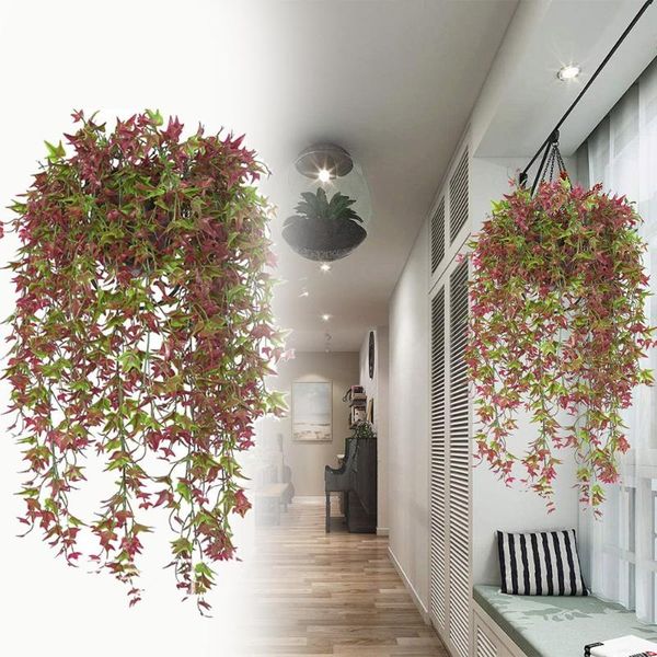 

decorative flowers & wreaths artificial hanging vine sweet potato leaves plastic plants greenery garland for indoor garden door wall wedding