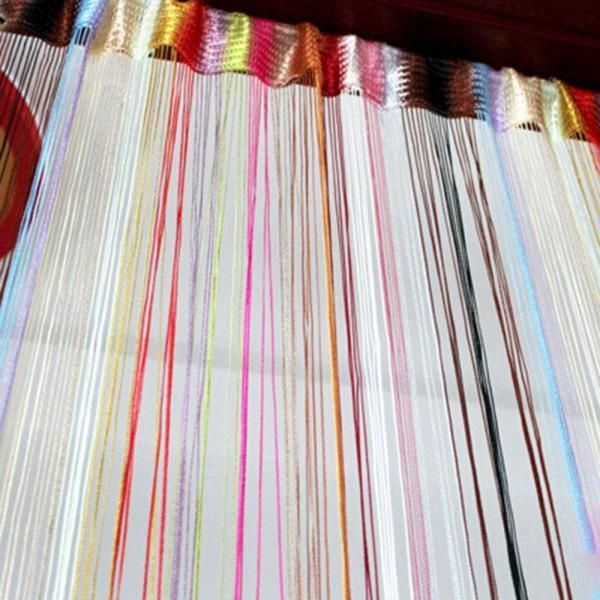 

curtain & drapes 1*2m 20 colors colorful for living room decor string line window door panel divider curtains