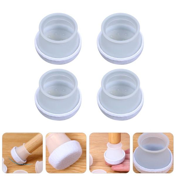 

chair covers 4pcs foot table caps silicone felt pads accessory