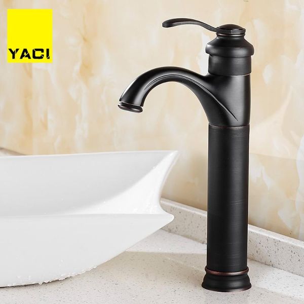 

bathroom sink faucets yaci pure copper faucet american black and cold water wash basin art washbasin antique rotating retro
