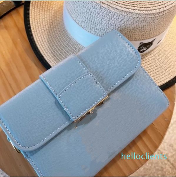 

luxurys designers bag blue leisure wide shoulder belt box bag messenger bag single shoulder handbag wallet