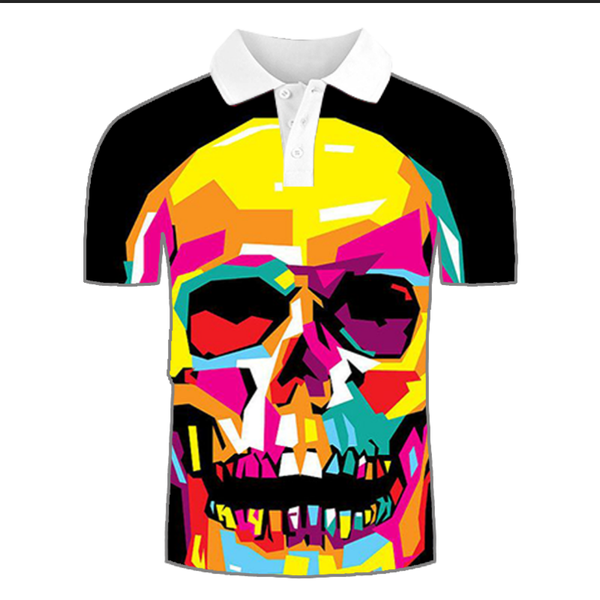 

fantasy skull 3d printing t-shirt visual impact party shirt street punk goth round neck american muscle style short sleeves, White;black