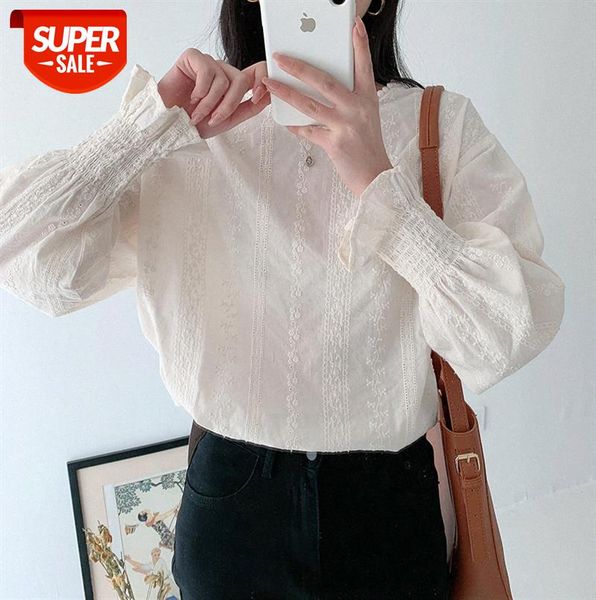 

910298 design sense, western style, sweet super fairy temperament, lace shirt, flared sleeves, blouse, women #o44w, Black;gray