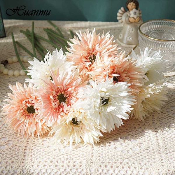 

decorative flowers & wreaths 1pc 1 head artificial gerbera daisy rose silk fake flower for diy craft gifts home bride garden wedding xmas de