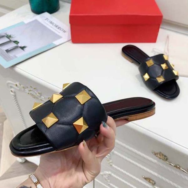 

fashion slides sandals women shoes slide summer wide flat slipper thick flip flops home011 23, Black