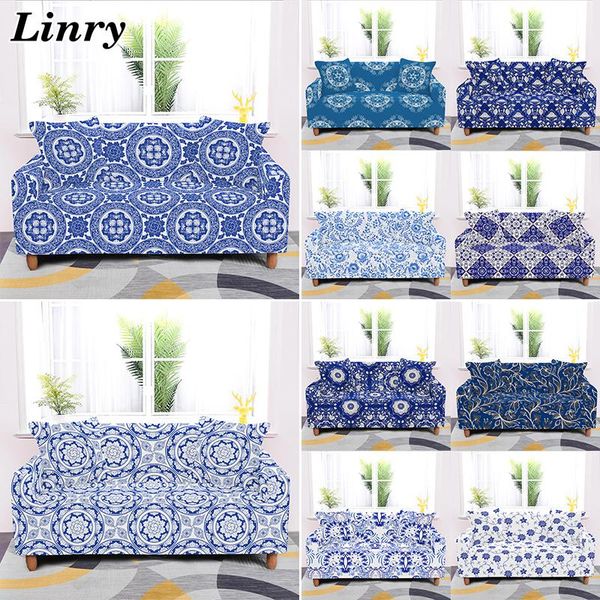 

chair covers blue and white porcelain sofa cover sectional elastic stretch slipcovers for living room l shape couch 1/2/3/4 seaters