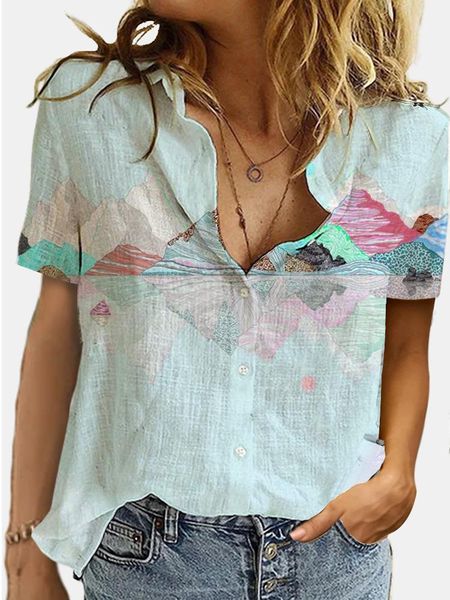 

women's blouses & shirts 2021 summer short sleeve turn down collar casual office shirt lady blouss femininas, White