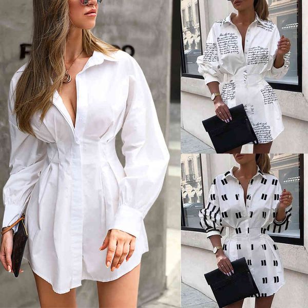 

letter print mini short shirt women white long sleeve party club dress winter autumn elegant bodycon, Black;gray