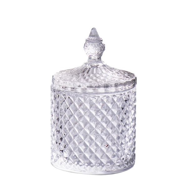

storage bottles & jars european crystal glass candy handleless cup creative living room box dried fruit tray sugar bowl plate