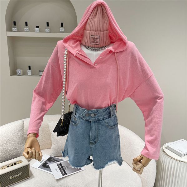 

hoodies female spring summer niche fashion design let loose fine hoodie, Black