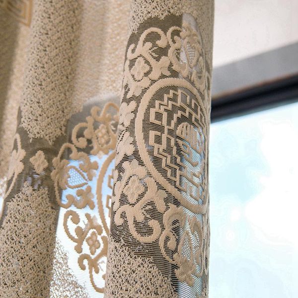 

curtain & drapes blackout curtains living room semi-chinese translucent study fashionable simple and atmospheric jacquard yarn