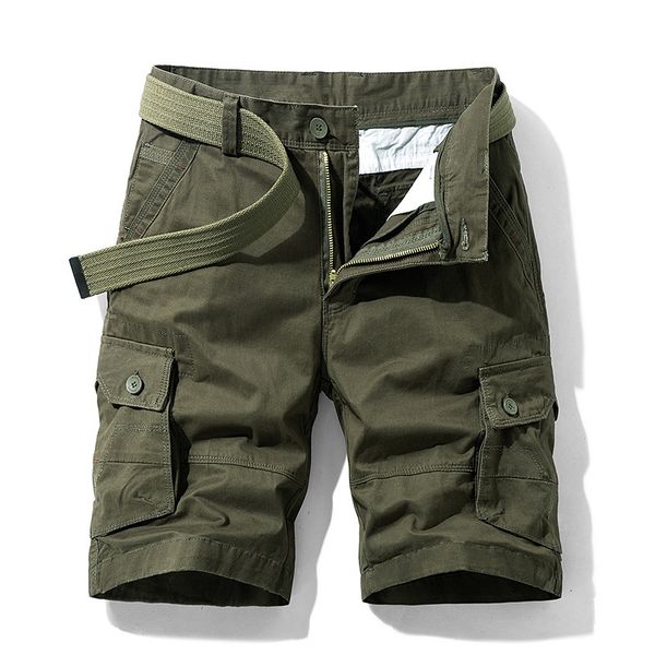 

men's pants summer casual fashion shorts men loose zipper five-point solid color ou f1to, Black