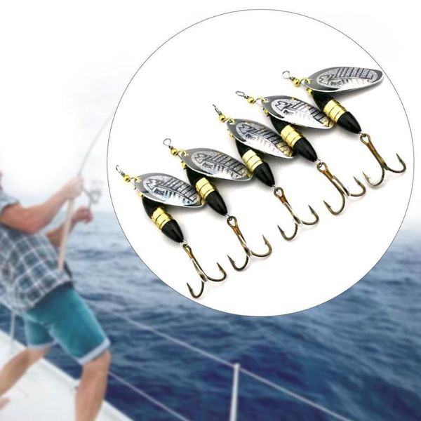 

fishing spoon lure metal jigging baits spinner carp sel bait v8o6 hooks