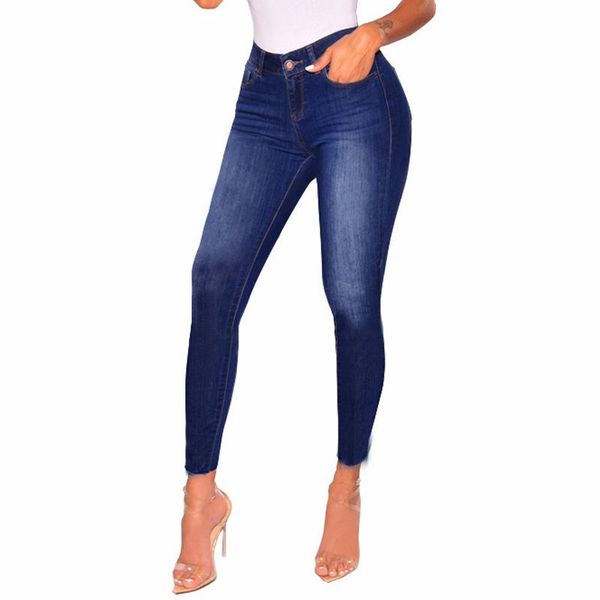 

women's jeans low waist women blue skinny buttocks high stretch denim trousers 2021 summer lady pencil pants for female