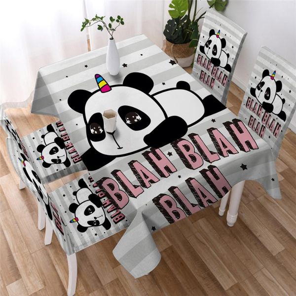 

table cloth wrestling panda 3d print rectangular waterproof oilproof cartoon animals cover wedding home decor tablecloth
