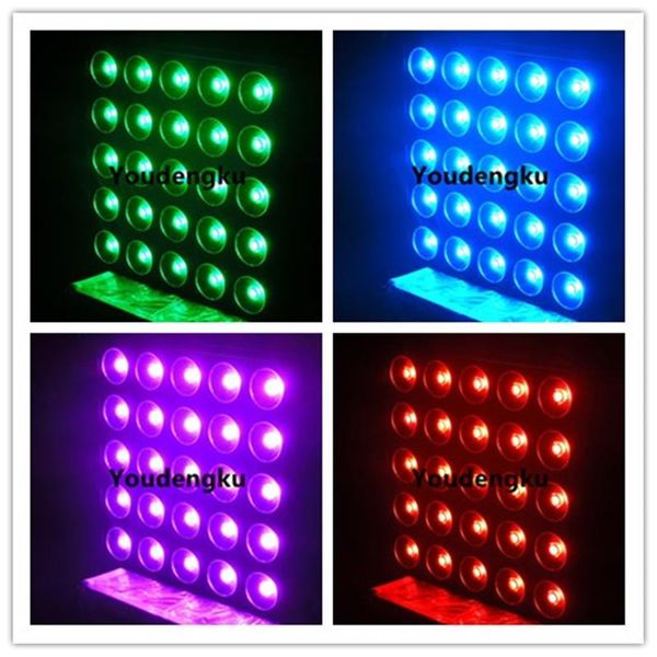

effects 4 pieces dmx matrix 25x10w led audience blinder light rgbw in1 beam stage