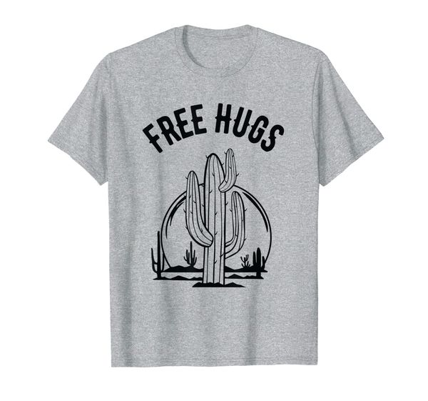 

hugs gardener gift plant lover desert succulent cactus t-shirt, White;black