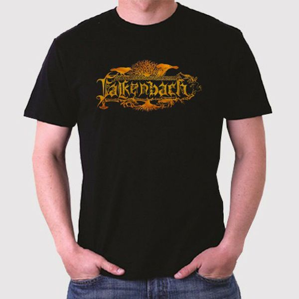 

falkenbach band logo men's black t-shirt size s to 3xl, White;black