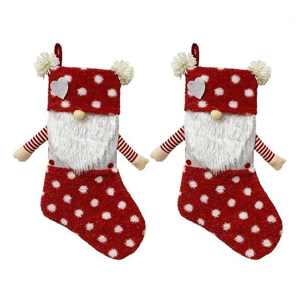 

christmas decorations stockings, faceless elderly home year fireplace candy gift bag tree decoration