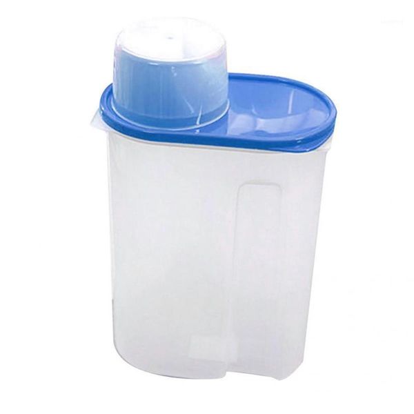 

storage bottles & jars cereal box with lid measuring cup plastic 1.9/2.5l food dispenser for cereals