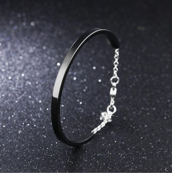 

cuff novel heart lock titanium steel ladies rose gold bracelet, White