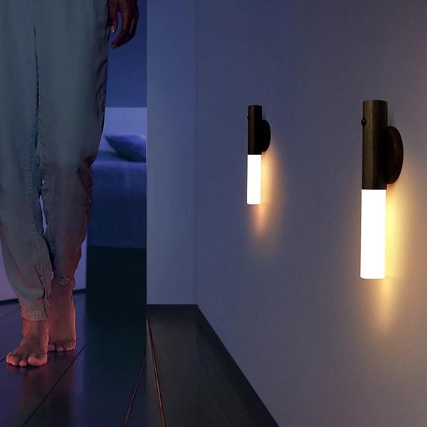 

flash heads led human body motion induction night lamp light wireless usb chargeable for bedside wardrobe wall sensor