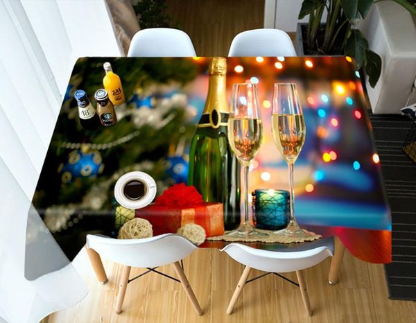 

customizable size christmas table cover tablecloth 3d printing for tables cloth