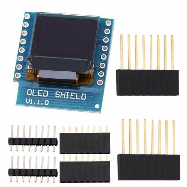 

smart home control 0.66 inch oled display module for wemos d1 mini esp32 avr stm32 64x48 lcd screen iic i2c