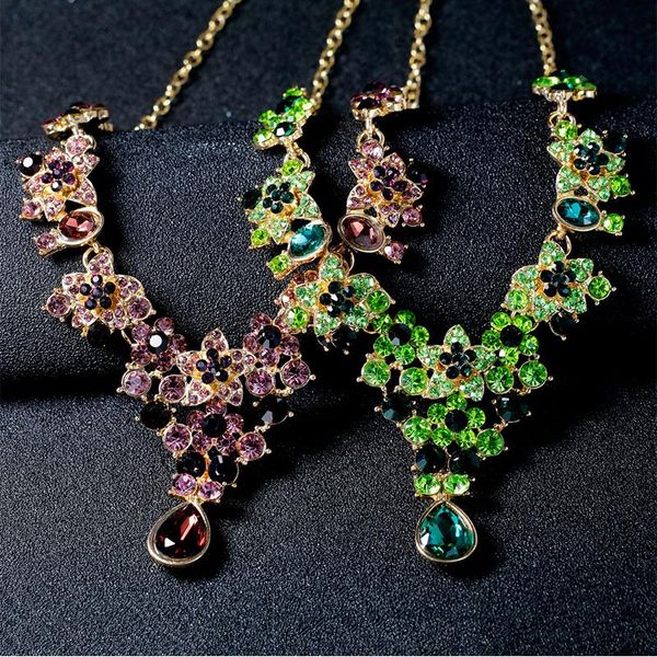

earrings & necklace luxury jewelry sets five-pointed star alloy female and earring dangle set wedding engagement party accessories, Silver