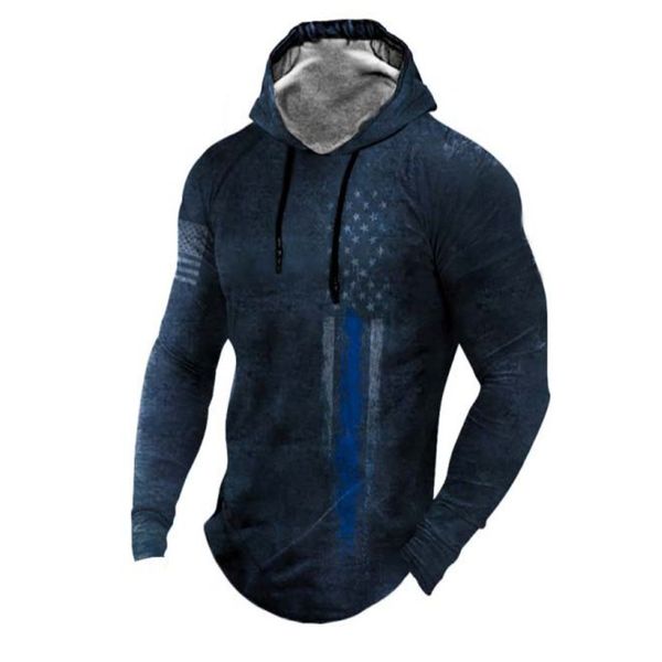 

spring autumn style highway 66 3d personalized printed sweater men's casual and comfortable hoodie, Black