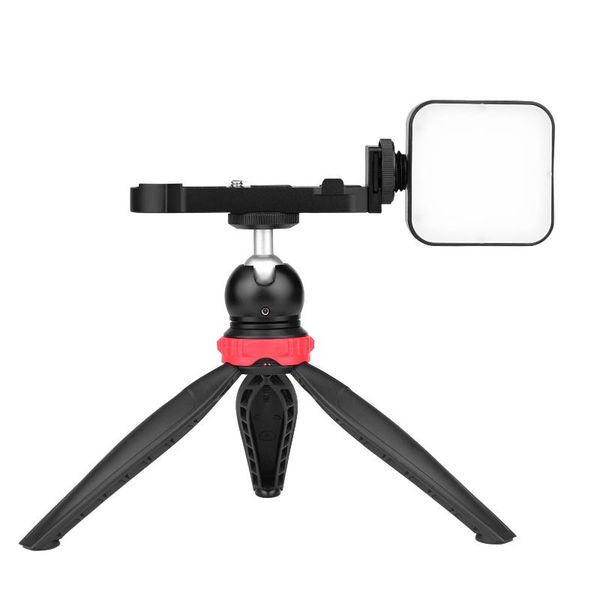 

video vlog kit with led light ball head tripod l mount plate for making replacement g7x mark iii/ii camera flash heads