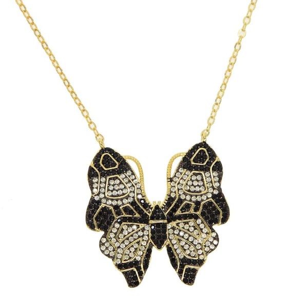 

chains fashion animals butterfly necklace mix color beautiful charm pendant yellow blue white summer cute, Silver
