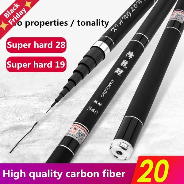 

boat fishing rods super light hard carbon fiber rod freshwater hand pole 3.6/4.5/5.4/6.3/7/8/9m stream
