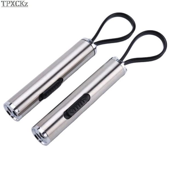 

flashlights torches 2in1 mini usb rechargeable led laser uv torch pocket pen camping
