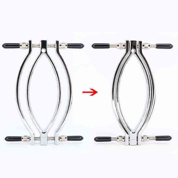 Nxy Giocattoli per adulti Bdsm Fetish Massaggiatore per fica Labbra Clip Stimolatore per clitoride Morsetto per sesso Bondage Vagina Speculum Gioco erotico Giocattoli per donne 1211