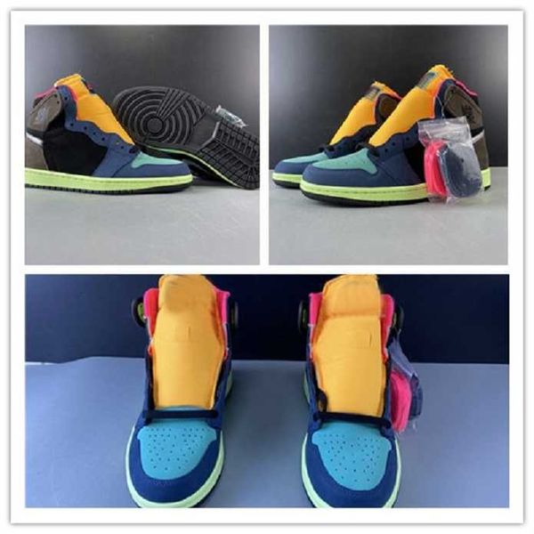 

with box 1 high og bio hack 2020 new release 1s baroque brown black-laser orange-racer pink mens basketball shoes men sports sneakers size 7
