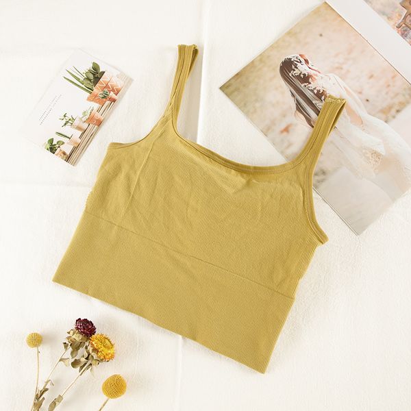

One-Piece Seamless Female Wireless Bra Padded Breathable Basic Top Solid Crop Top Soft Lingerie, Dark gray bra