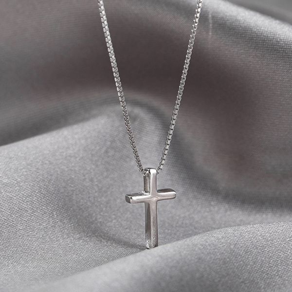 

fashion jewelry simple cross pendant necklace chain choker necklaces, Silver