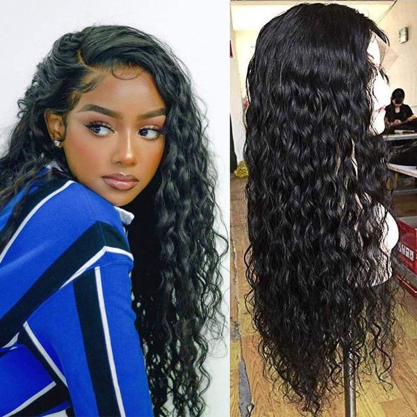 

synthetic wigs lace front wig curly hair for black women with baby replacement