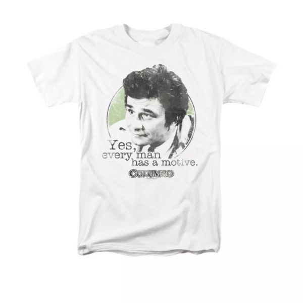 

columbo motive tv show t-shirt sizes s-3x new, White;black