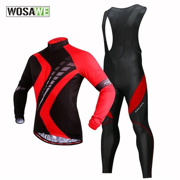 

men's cycling jersey set winter autumn fleece long sleeve bicycle wear clothing kits suit racing sets, Black;blue