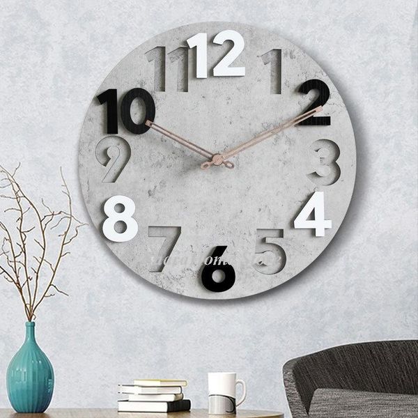 

wall clocks home decor creative numbers needle mute clock for living room bedroom office kitchen watches decoration salon