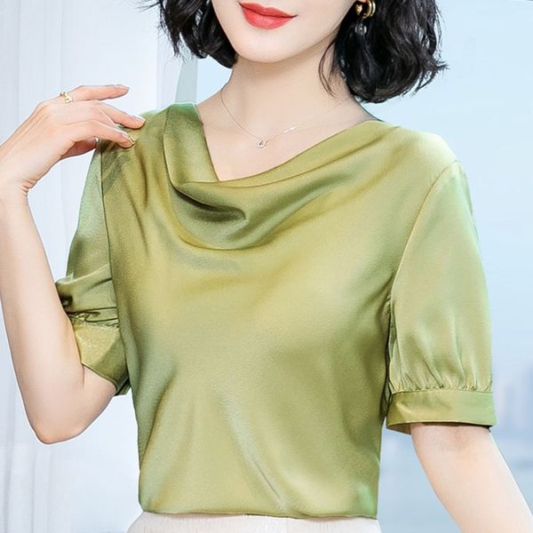 

3xl 4xl plus size blouse women summer short sleeve blouse women v-neck chiffon blouse shirt women clothes shirts d125 210426, White