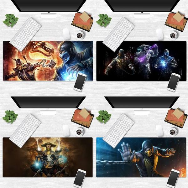 

mouse pads & wrist rests mortal kombat silicone large/small pad to game desk table protect office work mat non-slip lapcushion