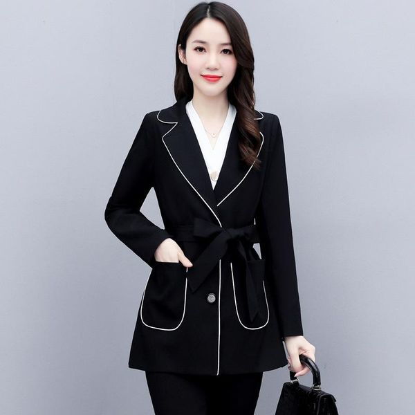 

women's trench coats spring autumn long sleeve female windbreaker 2021 coat pocket short high-end quality lining women, Tan;black
