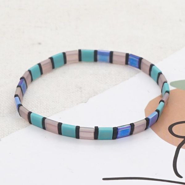 

beaded, strands blue constellation couple beaded square beads bracelet women for bracelets on hand jewelry, Black